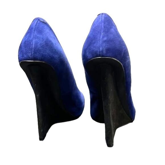 David Dixon sky high heels electric blue suede women shoes size 8 - Picture 2 of 7